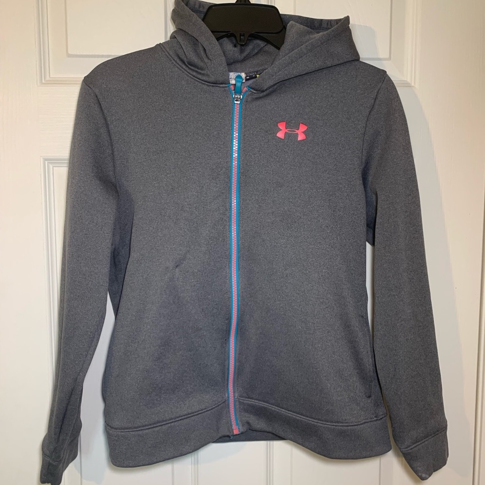Grey Under Armour Full Zip Hoodie